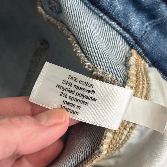 Lane Bryant Jeans Womens 26 Bootcut Knee Holes Distressed High Rise Ripped Torn‎ - Picture 11 of 11